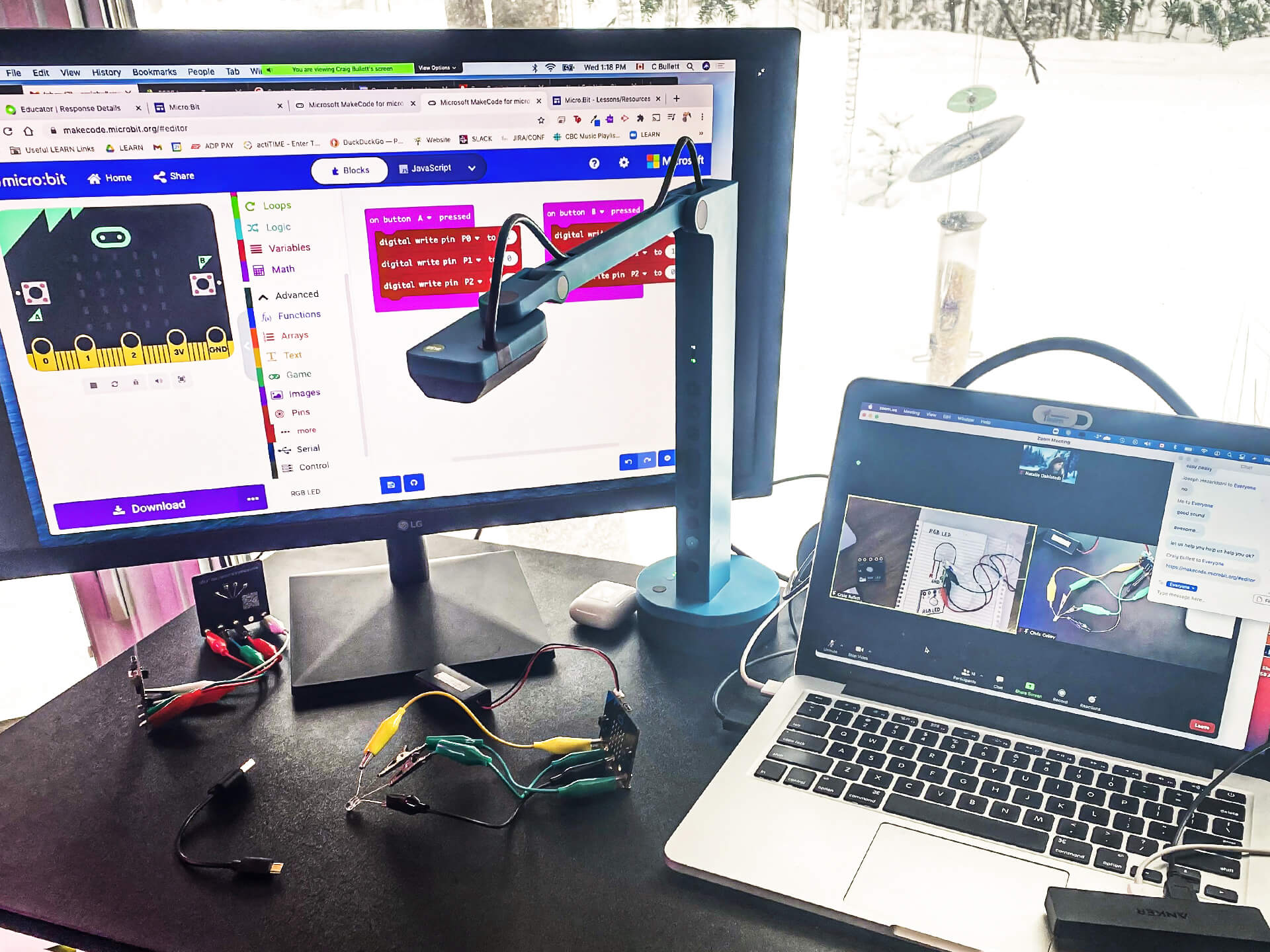 Schaffung eines virtuellen Campus und von Online-Makerspaces mit Dokumentenkameras