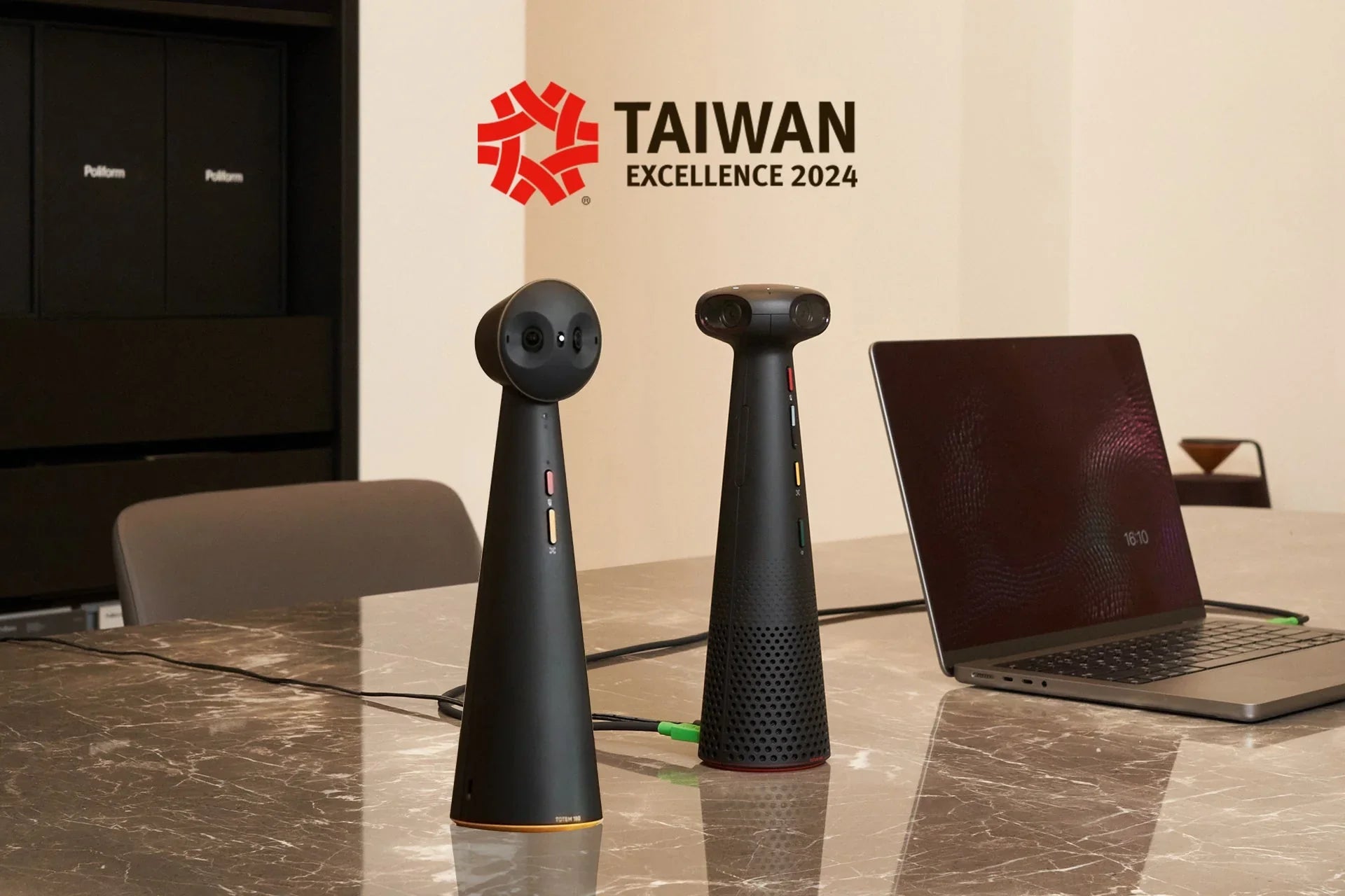 IPEVO TOTEM 360 und TOTEM 180 gewinnen den Taiwan Excellence Award 2024.