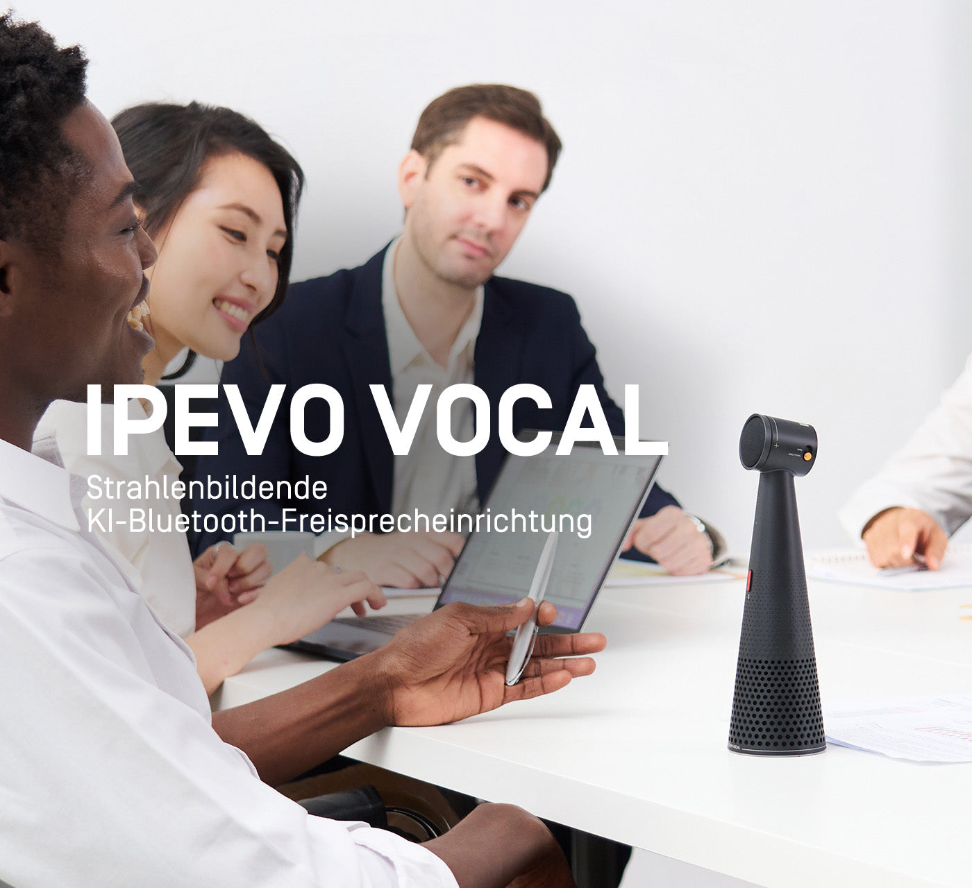 IPEVO veröffentlicht das IPEVO VOCAL AI Beamforming Bluetooth-Speakerphone
